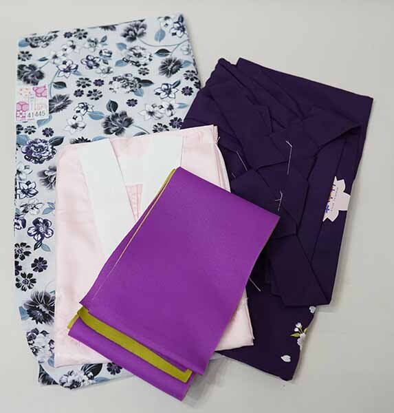  2 сяку рукав кимоно hakama полный комплект Junior для . исправление 135cm~150cm мелкий рисунок рисунок мир . день серый земля hakama модификация возможность церемония окончания новый товар ( АО ) дешево рисовое поле магазин NO41445-02