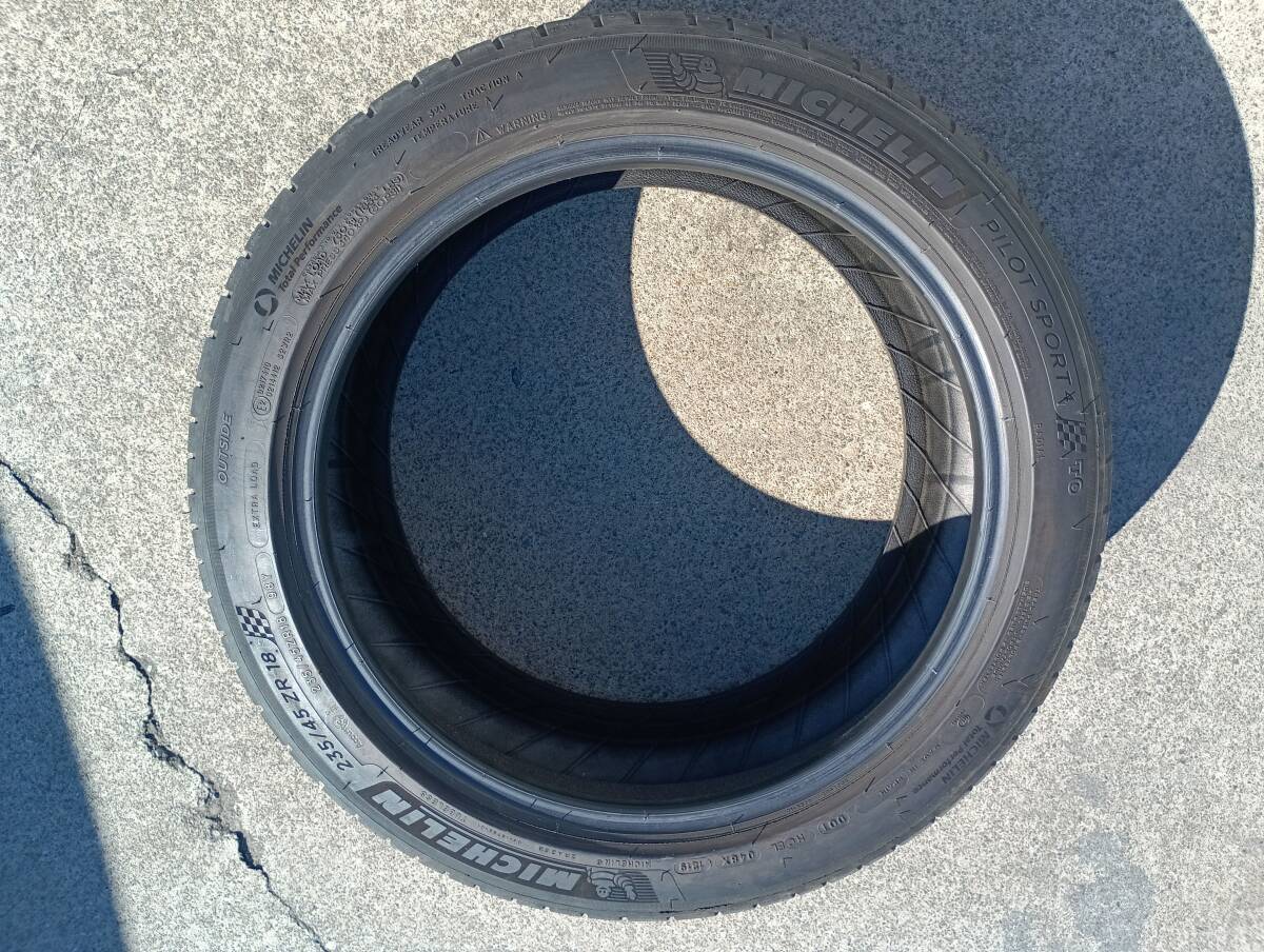 MICHELIN ミシュラン PILOTSPORT4 タイヤ２本セット 235/45 ZR18 98Y 製造周年：1219 タイヤ溝：約4.5ｍｍ　S3386 _画像3