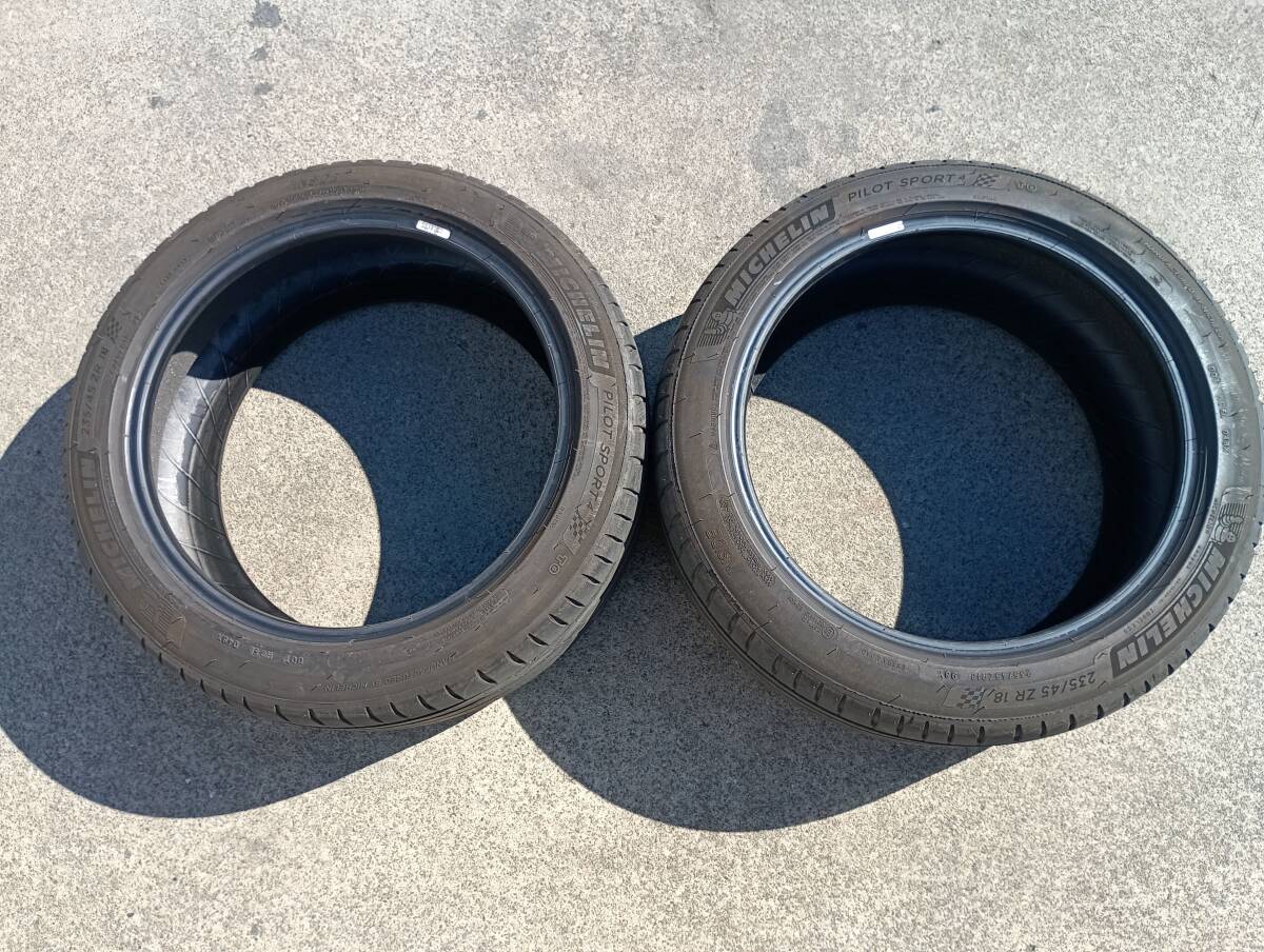 MICHELIN ミシュラン PILOTSPORT4 タイヤ２本セット 235/45 ZR18 98Y 製造周年：1219 タイヤ溝：約4.5ｍｍ　S3386 _画像7