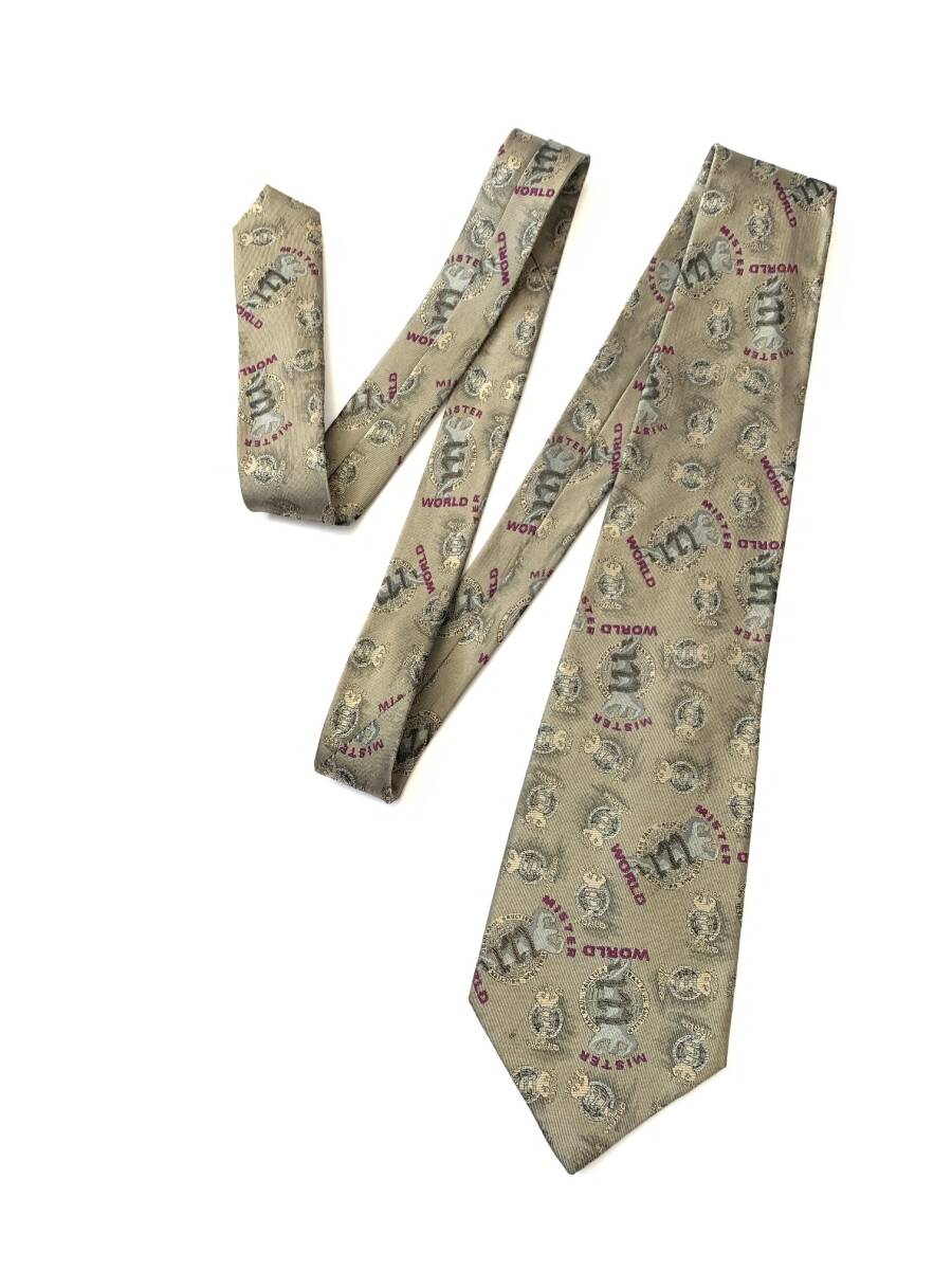 Jean Paul GAULTIER ジャンポールゴルチエ ゴルチェ　ネクタイ　アーカイブ　シルバー　光沢　マッスル　archive tie