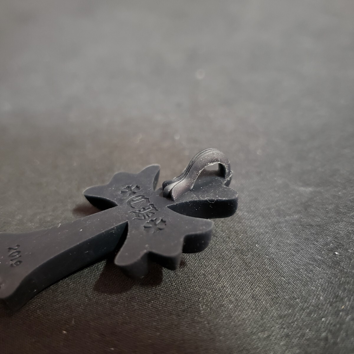 CHROME HEARTS Black Silicone Rubber CH Cross Necklace 64cm CHROME HEARTS Black Silicone Rubber CH Cross Necklace 64cm