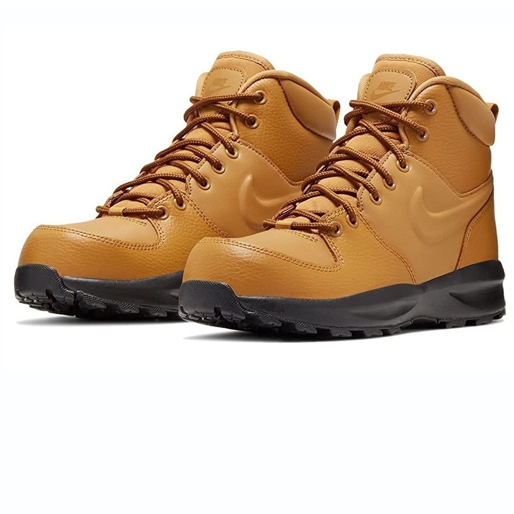 ☆NIKE MANOA LTR SE 濃ベージュ/黒 24.5cm ナイキ マノア レザー グレートスクール 軽量 アウトドア トレッキング HF0750-700