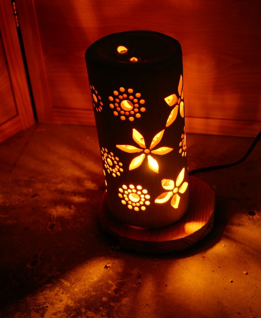 ◆全面彫◆竹灯り・竹あかり・竹灯籠  ~~ 癒しの灯り ★晴空★~~_画像3