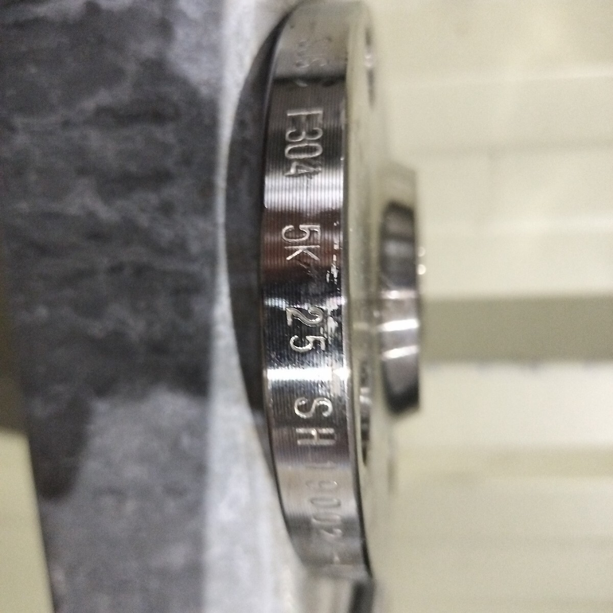 ステンレスフランジ、sus f304 5k 25 sh190029-1、中古_画像5