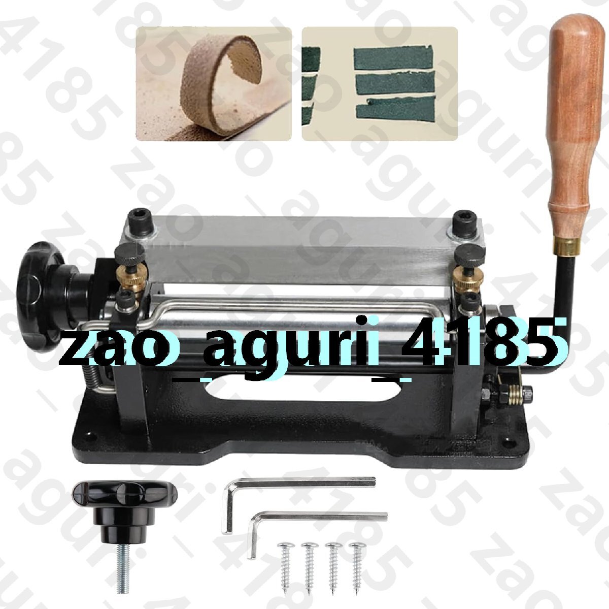 手動レザースカイバー皮むき機、DIYピーリングシャベルレザーハンドルピーラーツール、最大切断幅8cm、調節可能な切断厚さ