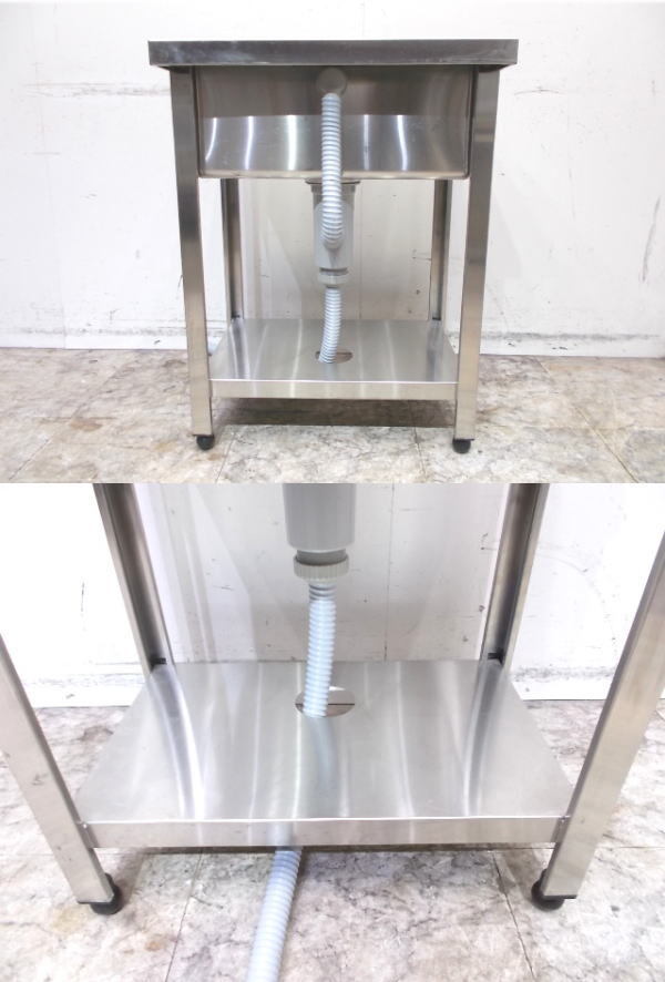 ステンレス 1槽シンク 600×450×800 業務用1層流し台 厨房/25A3110Z ステンレス 1槽シンク 600×450×800 業務用1層流し台 厨房/25A3110Z