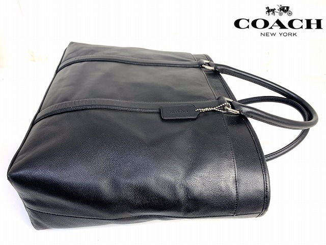  хорошая вещь * бесплатная доставка * Coach мужской COACH кожа 2Way сумка на плечо бизнес большая сумка * нехватка товара модель черный 