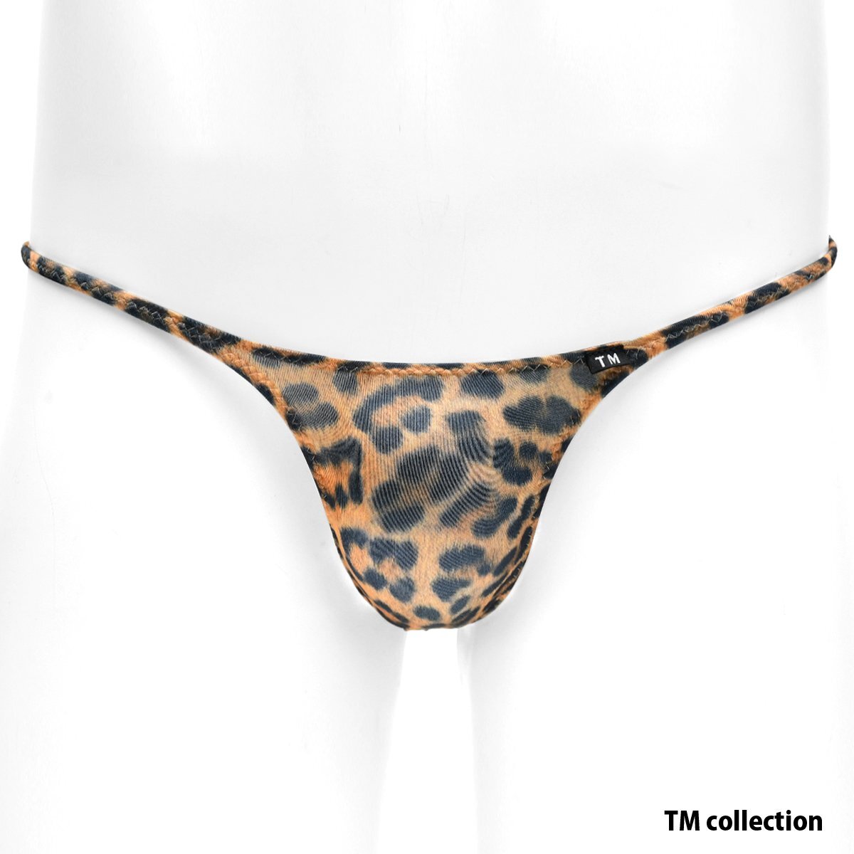 335031-63 TM COLLECTION YKS Variety of patterns ハギナシシャープ Tバック ビキニ 下着 パンツ メンズ(レオパード豹 ブラウン茶) L_画像1