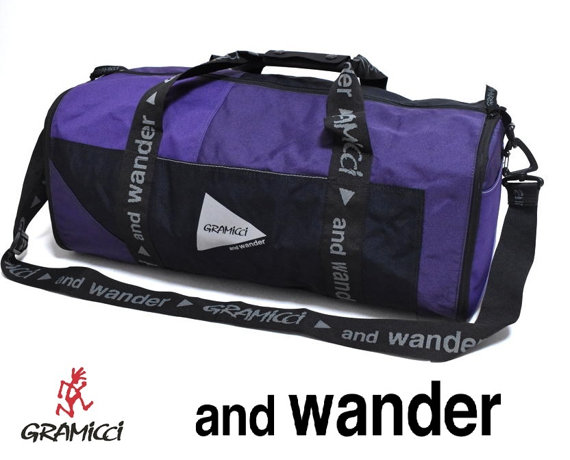 【送料無料】新品 GRAMICCI × and wander マルチ パッチワーク ボストンバッグ グラミチ アンドワンダー