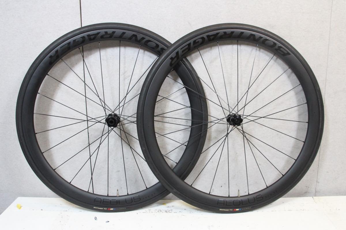 ○BONTRAGER ボントレガー AEOLUS PRO 37 TLR DISC シマノフリー 11/12s対応 クリンチャー チューブレス カーボンホイールセット 美品