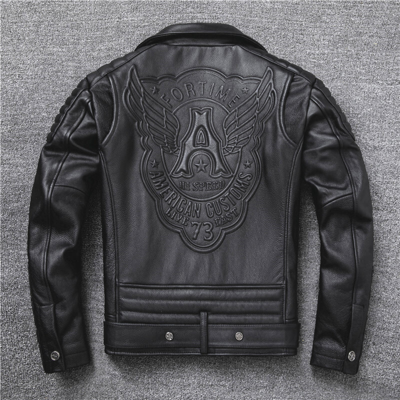 本革ジャケット レザージャケット バイクジャケット メンズ ジャケット 牛革 防寒コート ブラック サイズ：S