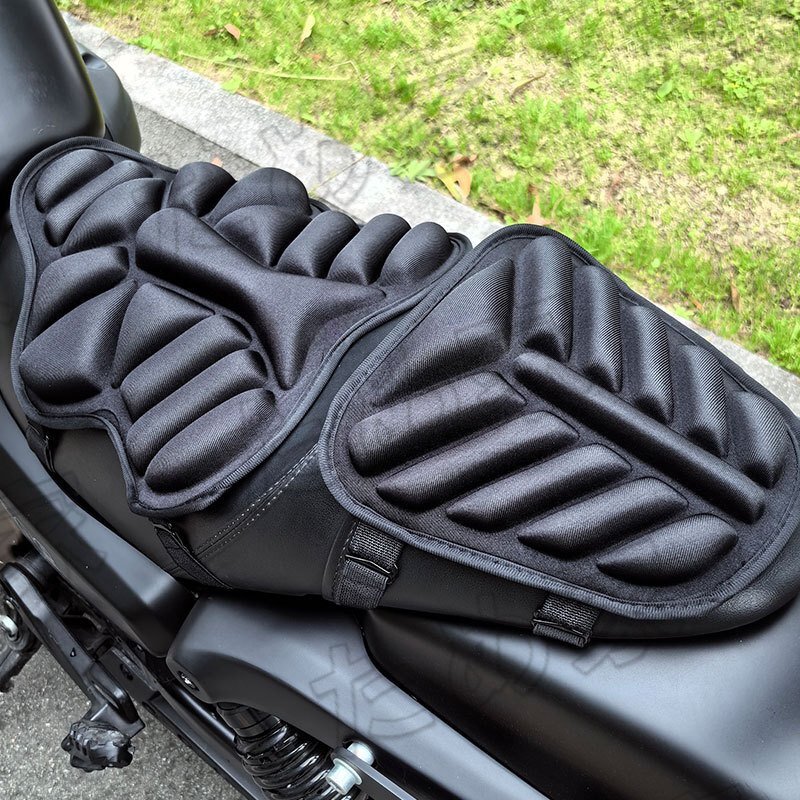 2人乗り 3D モーターサイクルシート 振動吸収 通気性あり 電動バイク シート 四季対応 バイク用シート