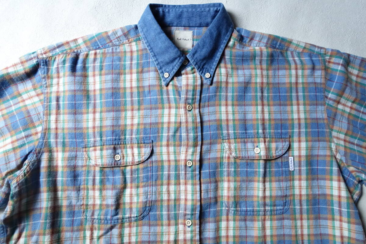 レア Karl Helmut カールヘルム デザイン ネルシャツ L ☆ピンクハウス シャツ
