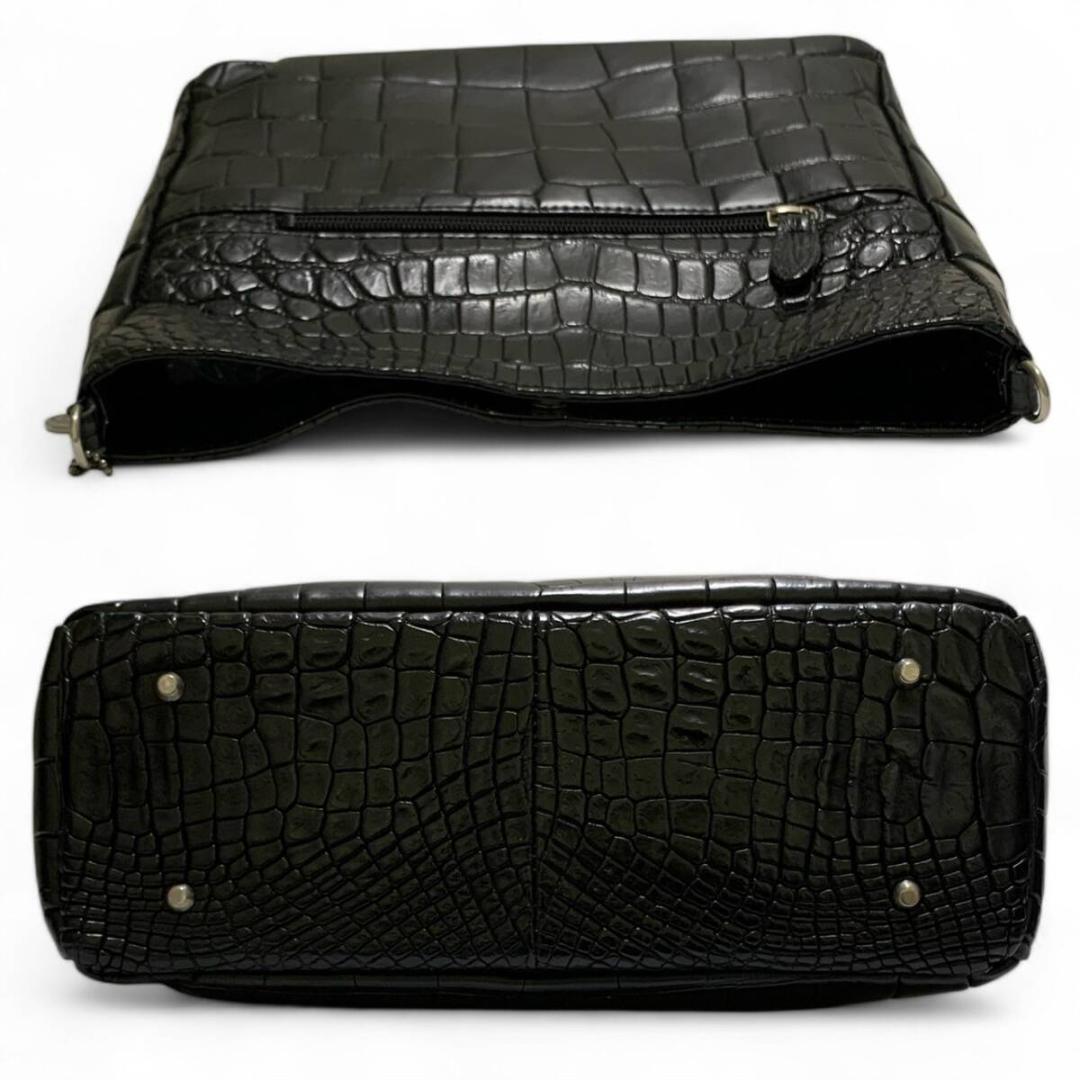 超美品】 LEATHERJEWELS マットクロコダイル JRAハンドバッグ 超美品】 LEATHERJEWELS マットクロコダイル JRAハンドバッグ