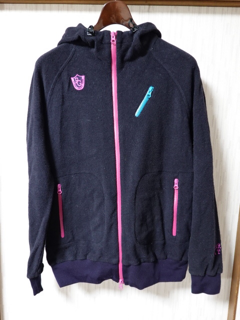 ■0222■PEARLY GATES パーリーゲイツ S ウールフーディージャケット●