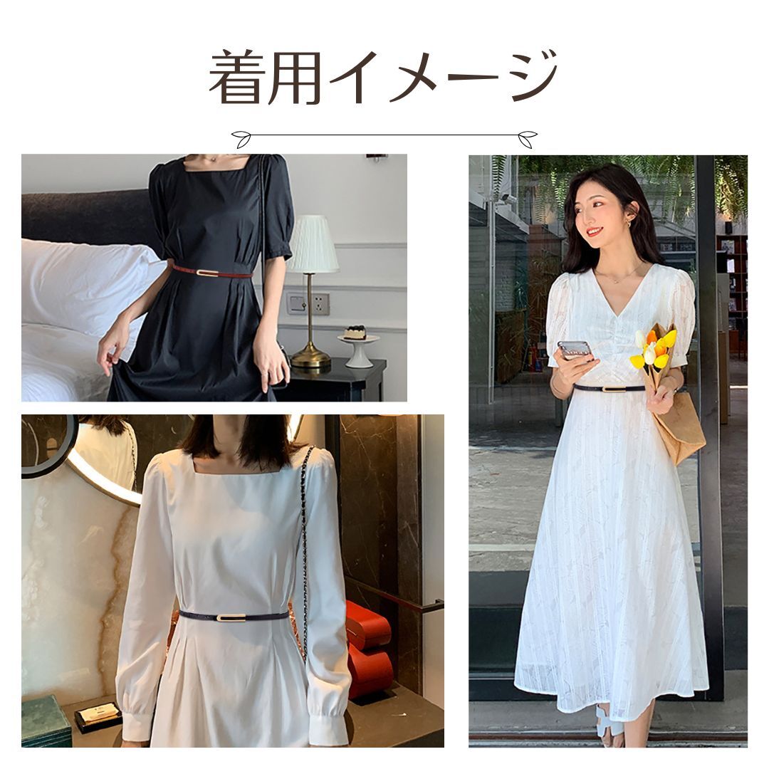 細(xì)身 ベルト ブラック 本革 ゴールド バックル 高級(jí)感 フェミニン シンプル おしゃれ ファッション カジュアル レディース 105cm