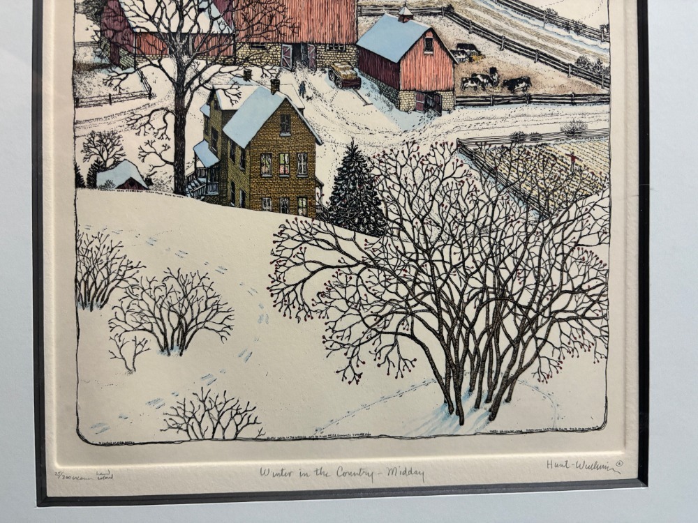 美品 スーザン・ハント・ウォルコッツ「UPHILL2」銅版画 直筆 美品 スーザン・ハント・ウォルコッツ「UPHILL2」銅版画 直筆