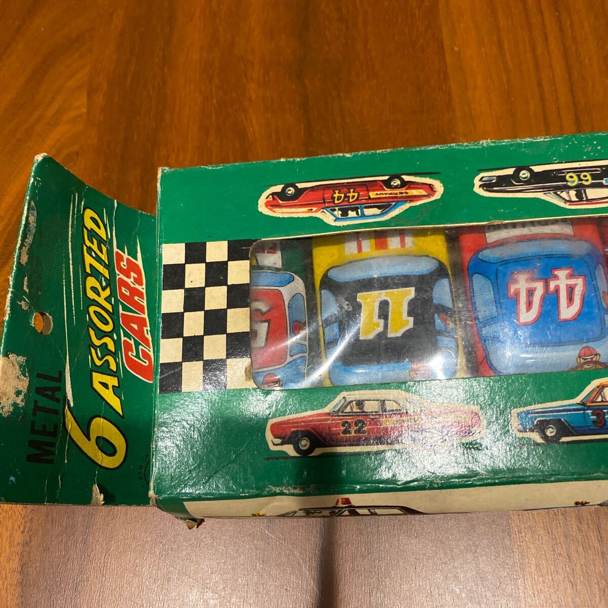  Showa Retro жестяная пластина игрушка миникар 6 шт. комплект yano man 