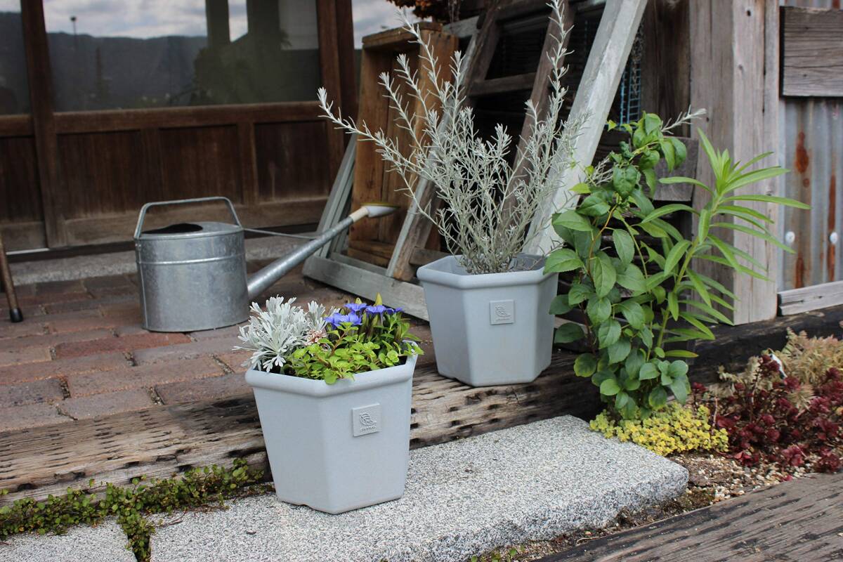 八幡化成 エコポット/植木鉢 六角型 200 ブラック 『アーブル(Hachiman gardens:arbre)』_画像3