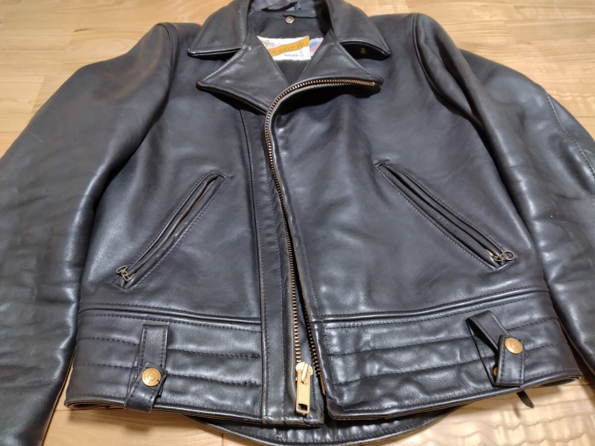 ビンテージ ショット Schott 90s 80s Wライダース サイズ38 CHP ビンテージ ショット Schott 90s 80s Wライダース サイズ38 CHP