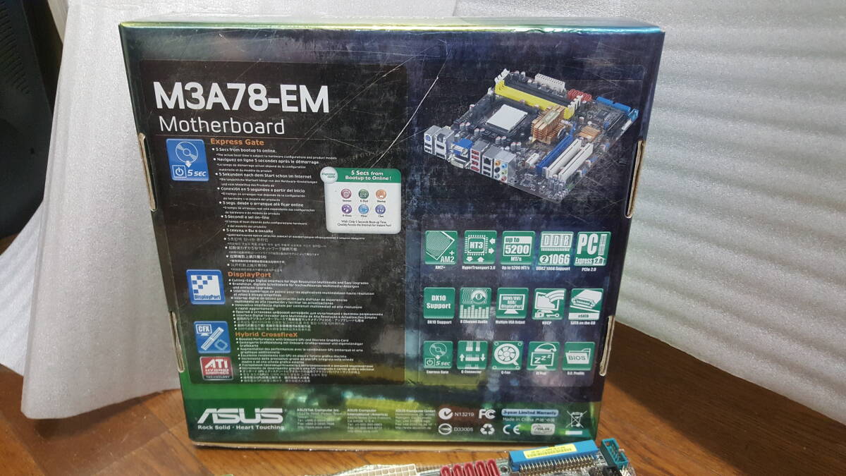【PC周辺機器】 ASUS マザーボード M3A78-EM (その他小物あり） 動作未確認_画像7