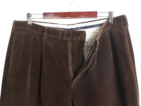  Brooks Brothers futoshi . вельвет брюки мужской полный размер 36 27 Brooks Brothers ELLIOT two tuck слаксы распорка ko-z чай 