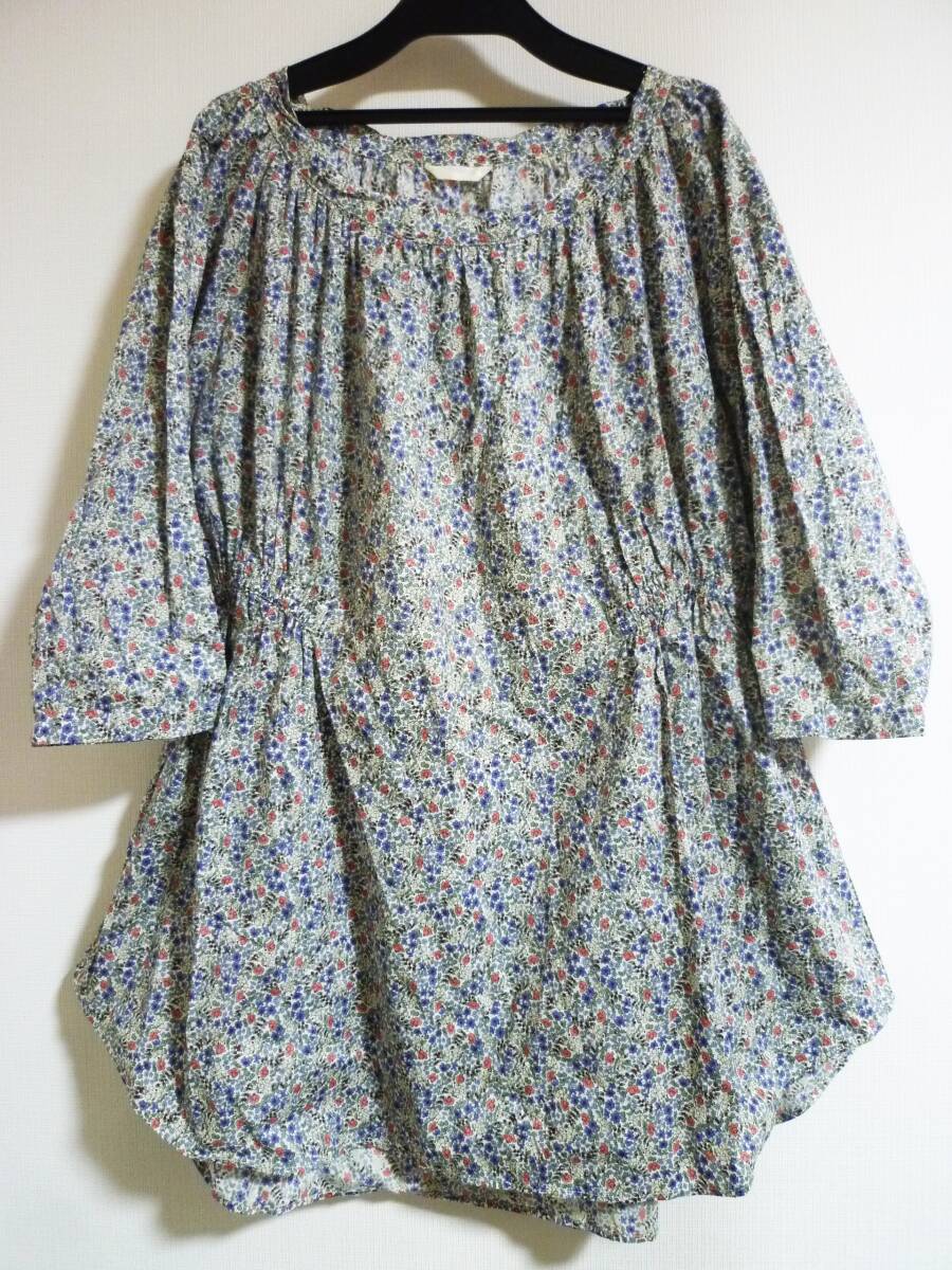 パークス Parkes リバティ LIBERTY☆ギャザー ブラウス チュニック プルオーバー☆Ｍ