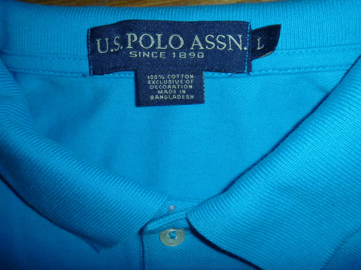 MENS' 青のU,S,POLO ASSN,の半袖シャツ LARGE 　488