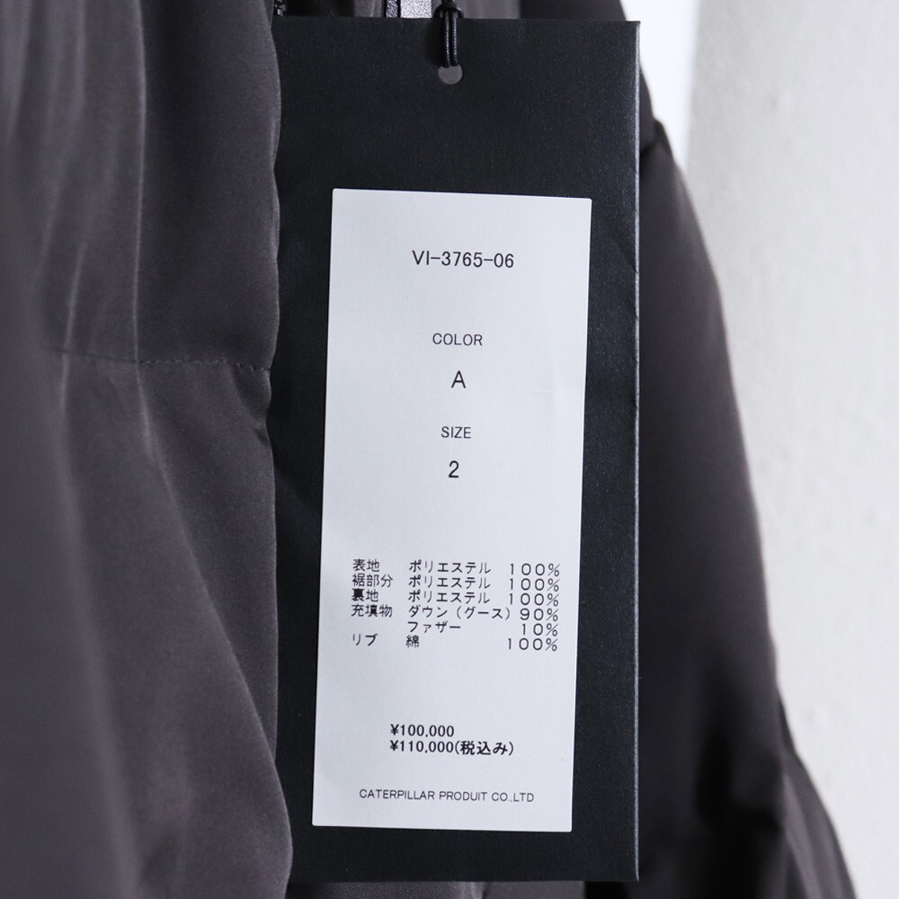 未使用 THE VIRIDI-ANNE LIMONTA DOWN JACKET サイズ2 ブラック VI-3765-06 ザヴィリジアン リモンタナイロンダウンジャケット 24aw