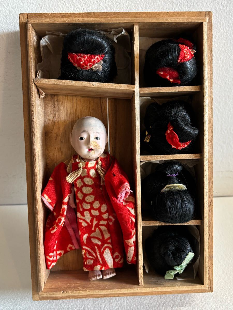 超貴重品 昭和初期 東京製 好月作 髷(まげ)の着せ替え京人形 超貴重品 昭和初期 東京製 好月作 髷(まげ)の着せ替え京人形