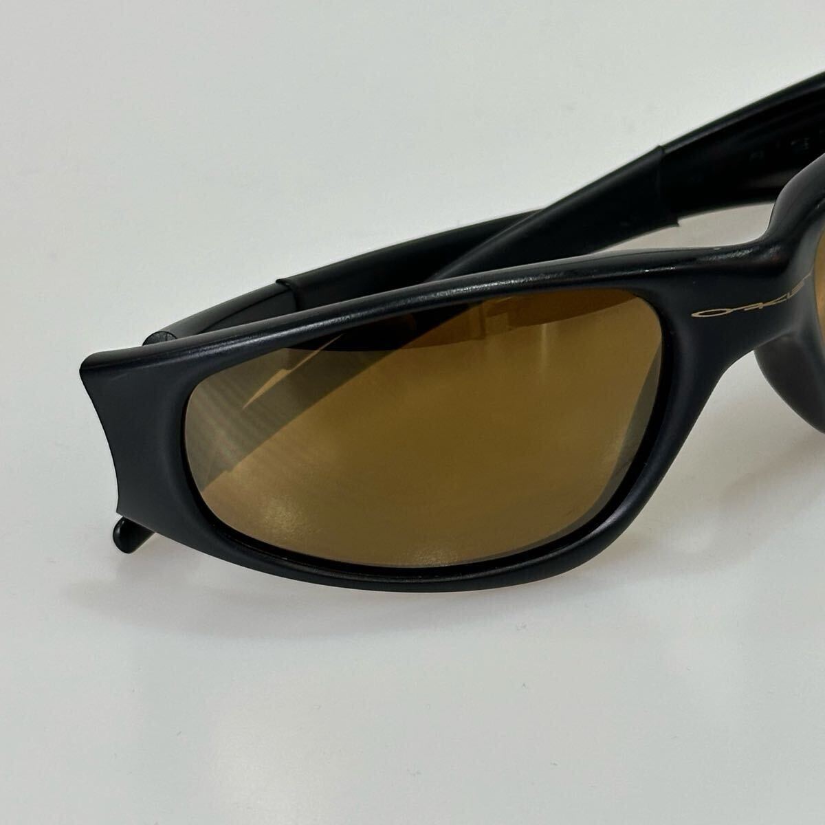 良品!!90's OAKLEY straight jacket gold Iridium Black サングラス オークリー ストレートジャケット 廃盤品 USA ビンテージ