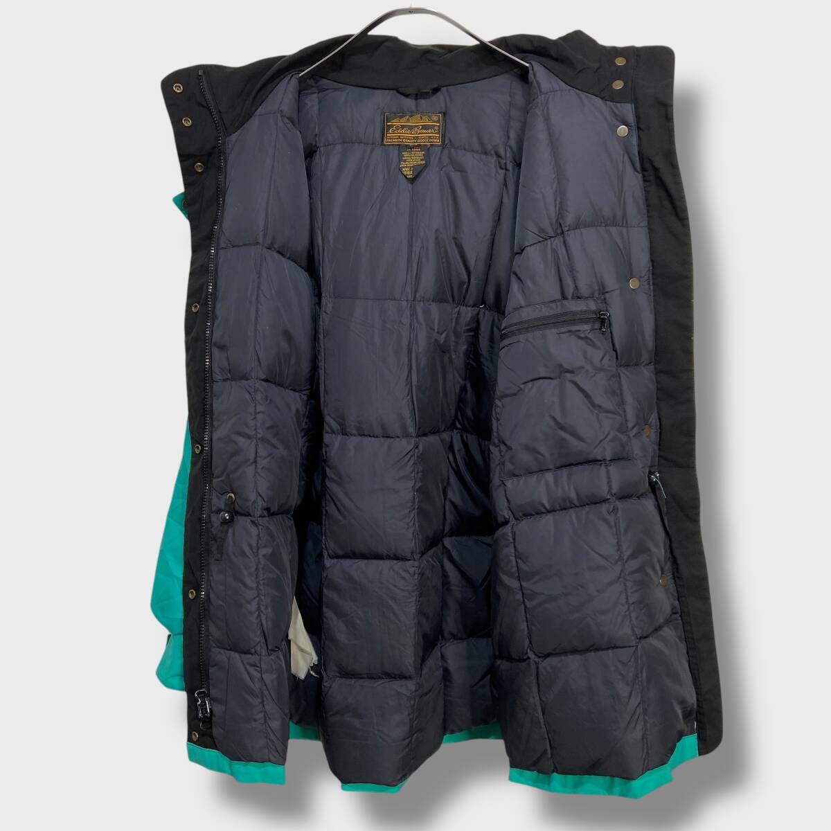 送料無料☆90年代☆エディーバウアー☆ゴアテックスダウンマウンテンパーカー☆L☆黒タグ☆EddieBauer☆B25M