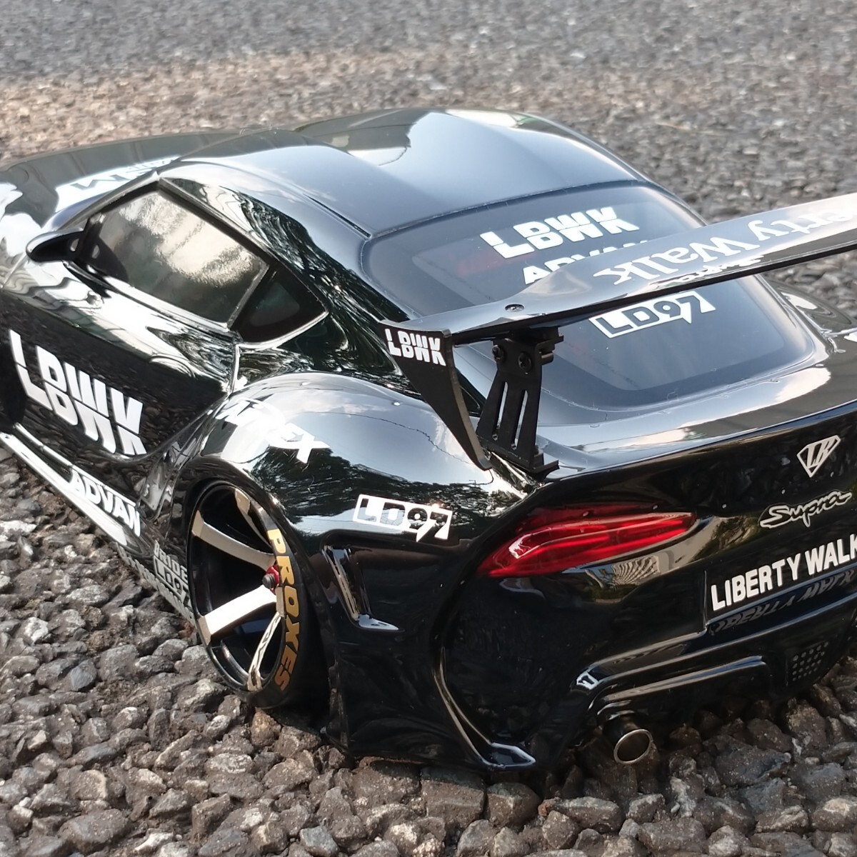 イグニションモデル黒 スープラ ラジドリ ラジコン用カッティング ステッカー YD-2 RDX