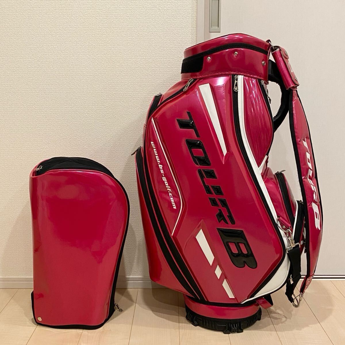 ブリヂストン 3点式 キャディバッグ 9.5型 プロレプリカ総エナメルモデル TOUR B (BRIDGESTONE) 格安スタート！！