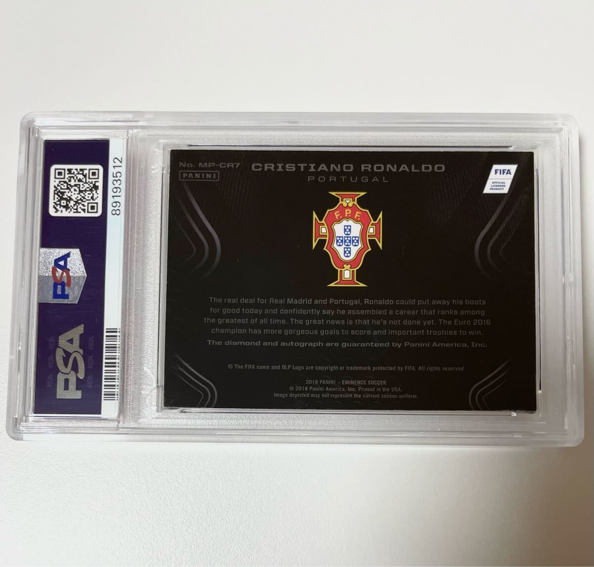 2018 Panini Eminence Cristiano Ronaldo Masters of the Pitch 2018 Panini Eminence Cristiano Ronaldo Masters of the Pitch