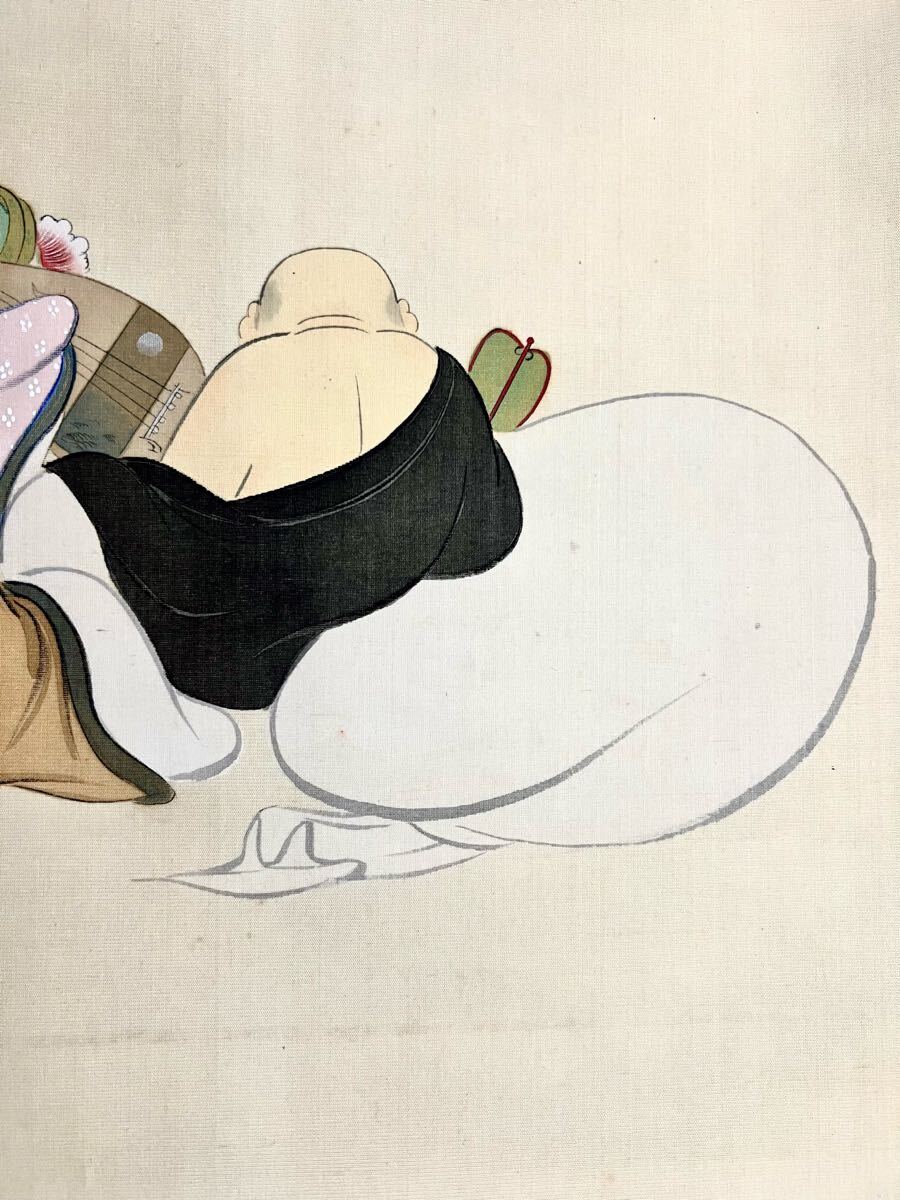 真作】【S8】林雲鳳「七福神」絹本 肉筆 金泥 仏画 仏教美術 真作】【S8】林雲鳳「七福神」絹本 肉筆 金泥 仏画 仏教美術