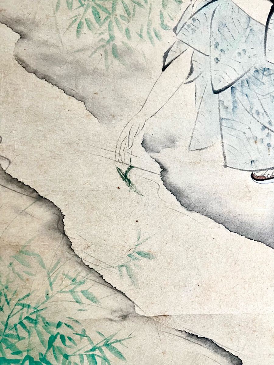 真作】【仙】伊東深水「ささ舟」紙本 肉筆 共箱 浮世絵 美人画 真作】【仙】伊東深水「ささ舟」紙本 肉筆 共箱 浮世絵 美人画
