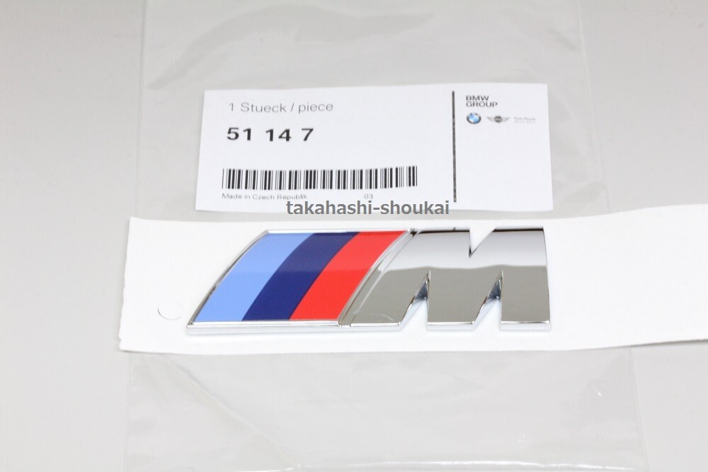 BMW純正 Mエンブレム7.3cm×2.7cmBMW 全車種X6 F16 E71X5 F15 E70 E5X3 F25 E83Z4 E89 E86 E85Z3 X4 X2 X1他