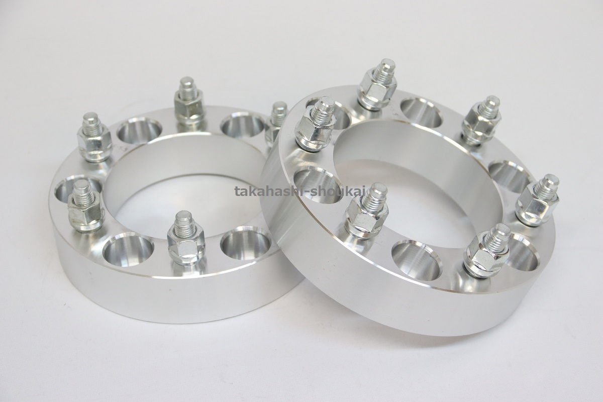 6穴 PCD139.7 ワイドトレッドスペーサー 2枚 厚さ:38.1mm【ねじサイズ：インチ7/16・内径 108mm】