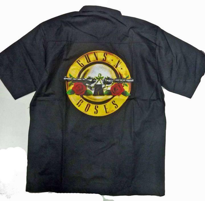80s90s　ROCK　新品　ガンズアンドローゼズ 　ワークシャツ　GUNS N ROSES WORKSHIRT skate punk rock old school rock 
