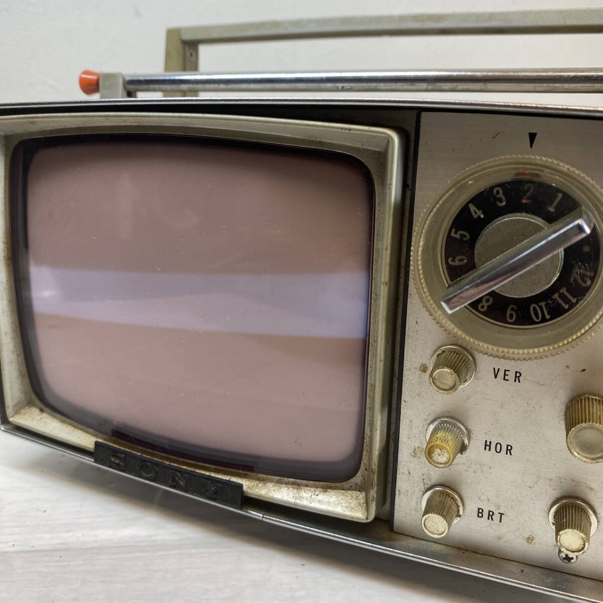 MH-9404】中古品 SONY ソニー 5-202 白黒テレビ 昭和レトロ 小型 MH-9404】中古品 SONY ソニー 5-202 白黒テレビ 昭和レトロ 小型