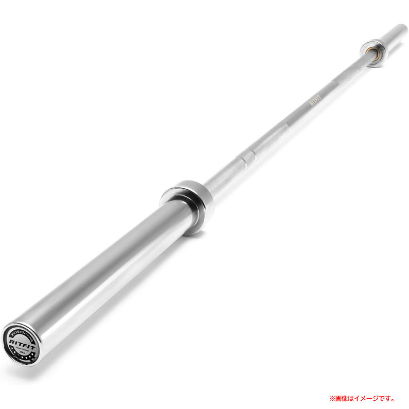 D3851YO ◆0130_1凹【アウトレット品】バーベルシャフト 直径50mm 最大耐荷重900kg RITFIT オリンピックバーベル スポーツ用品