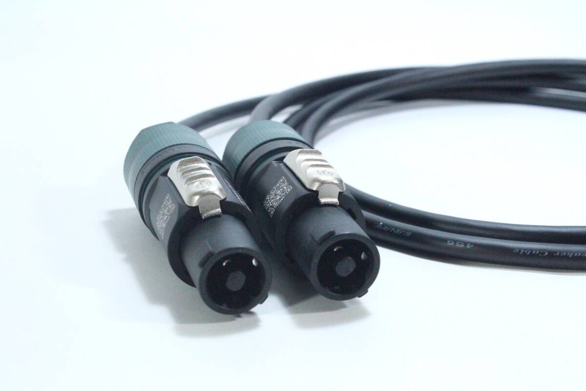 スピーカーケーブル CANARE 4S6【1m / スピコンースピコン / 2本セット】カナレ　NEUTRIK　PA　黒　