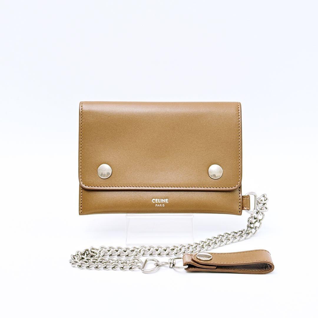 セリーヌ CELINE バイカー チェーンウォレット 二つ折り財布 セリーヌ CELINE バイカー チェーンウォレット 二つ折り財布