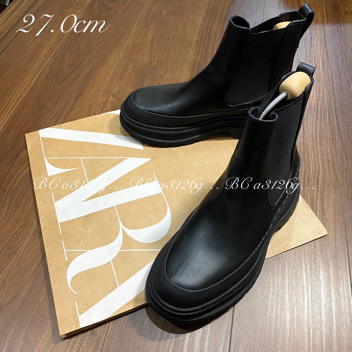新品 ZARA CHUNKY CHELSEA BOOTS 27 0cm 42 BLACK メンズ ザラ 新品 ZARA CHUNKY CHELSEA BOOTS 27 0cm 42 BLACK メンズ ザラ