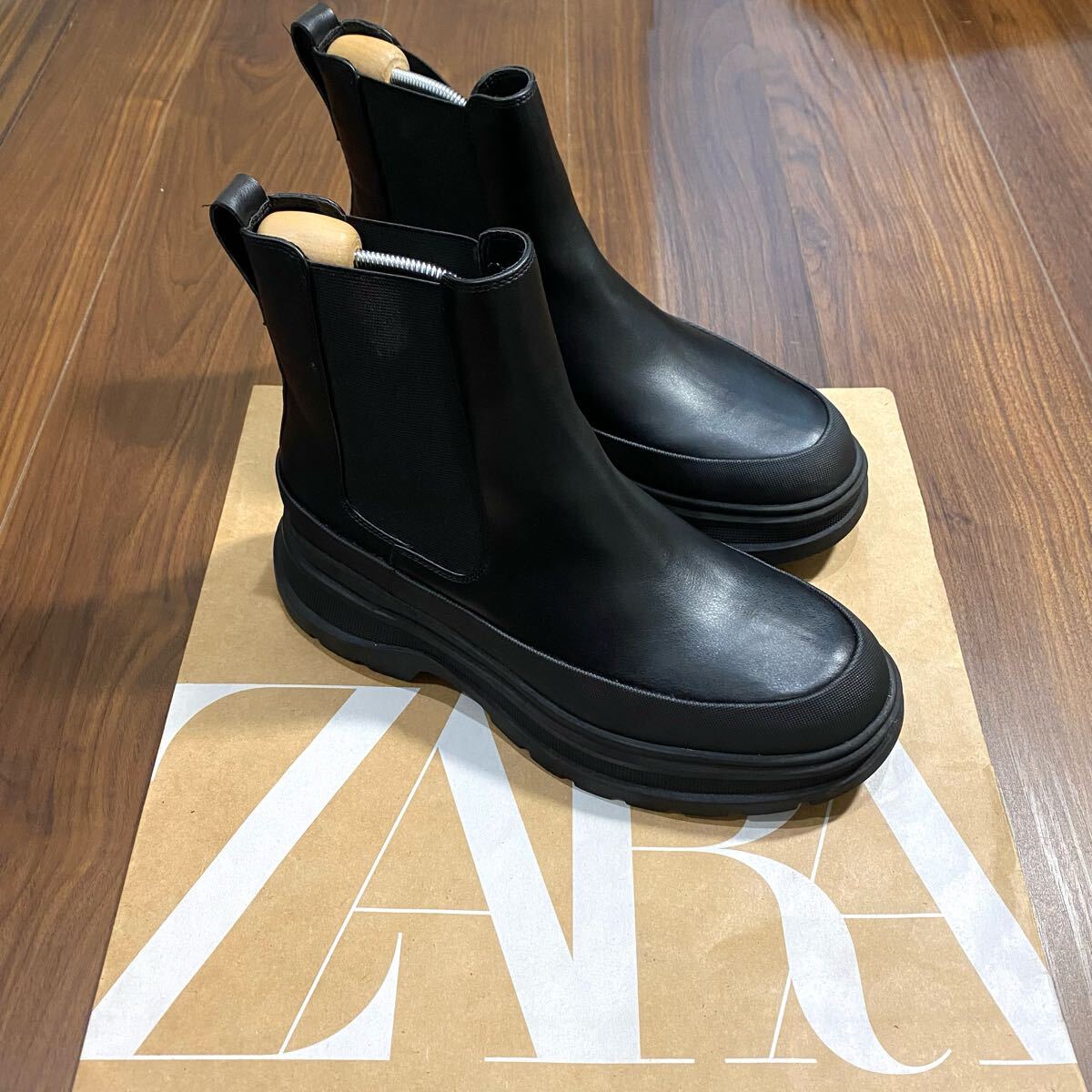 新品 ZARA CHUNKY CHELSEA BOOTS 27 0cm 42 BLACK メンズ ザラ 新品 ZARA CHUNKY CHELSEA BOOTS 27 0cm 42 BLACK メンズ ザラ