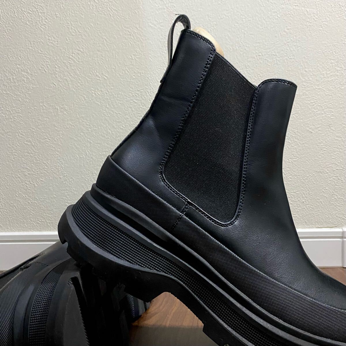 新品 ZARA CHUNKY CHELSEA BOOTS 27 0cm 42 BLACK メンズ ザラ 新品 ZARA CHUNKY CHELSEA BOOTS 27 0cm 42 BLACK メンズ ザラ