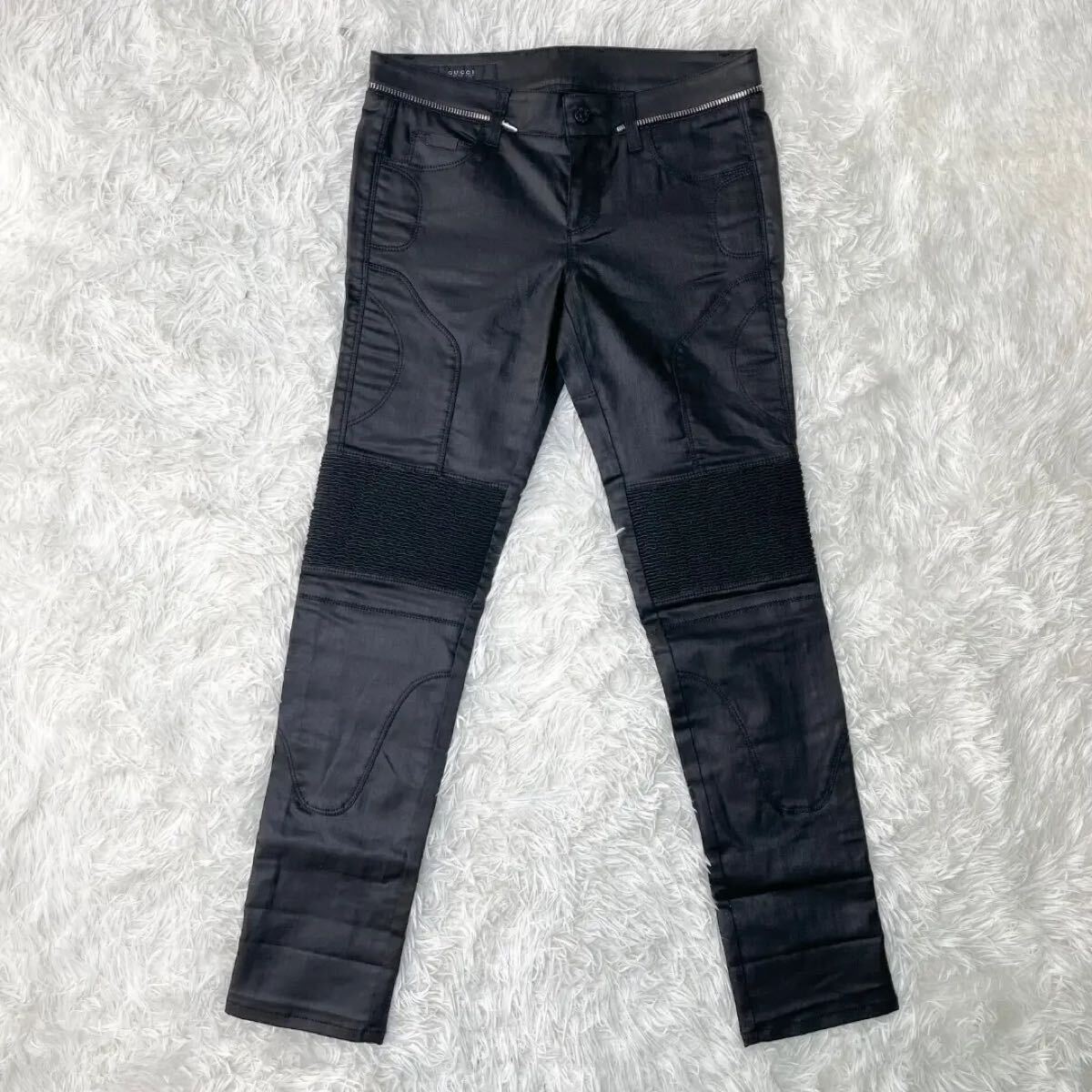 希少 極美品 グッチ GUCCI biker pants バイカー パンツ 希少 極美品 グッチ GUCCI biker pants バイカー パンツ
