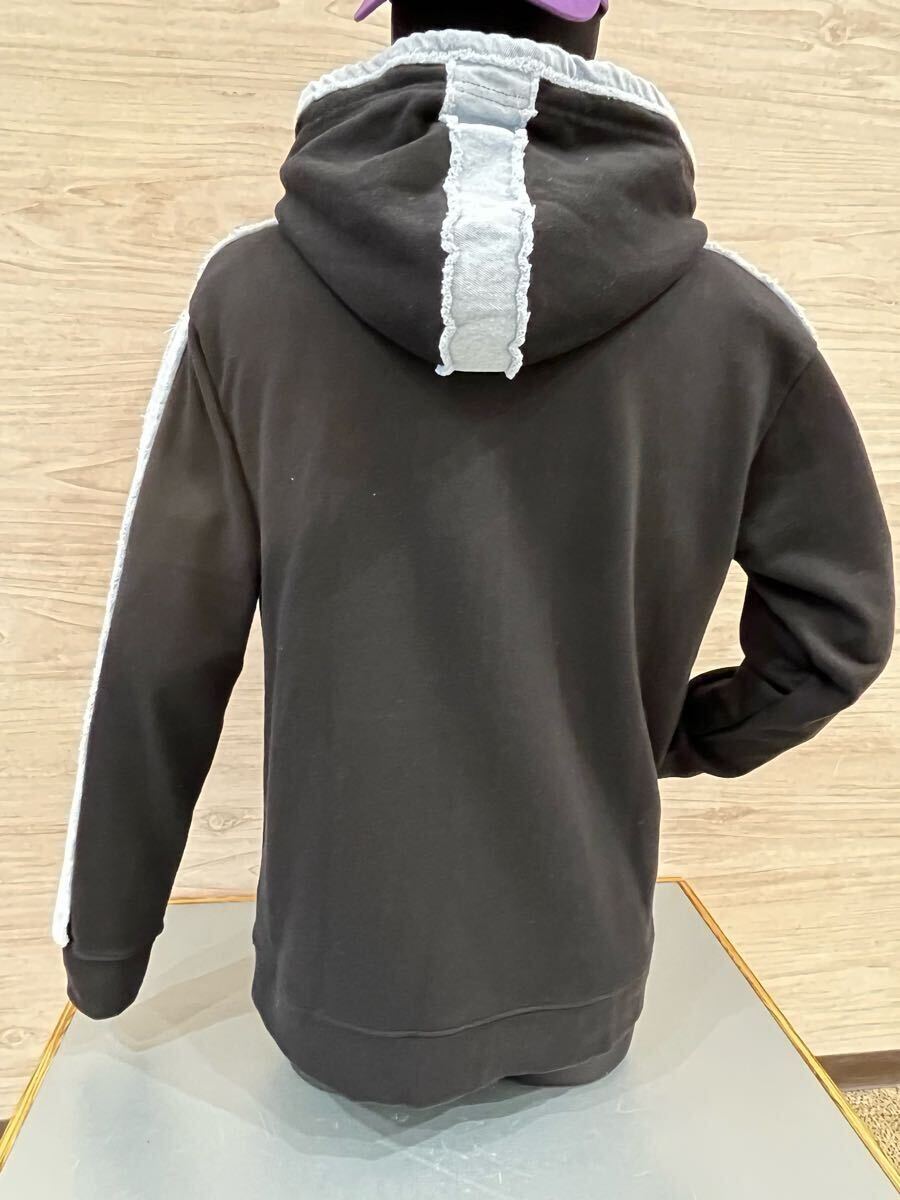 LEXE/R　ラグジュ　Mサイズ　bearデニム×スエットジップパーカー　ブラック　くまさん　可愛い　リメイク風　リラックス　_画像4