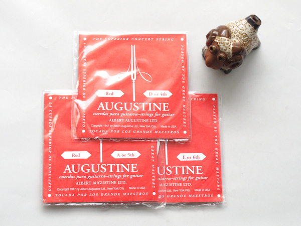 [新品?追跡便] AUGUSTINE クラシックギター弦 Red 低音弦バラ4～6弦 各1計3本 オーガスチン レッド 赤